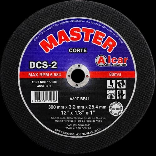 Disco de Corte Master Alcar DCS-2 300 x 3,2 x 25,4 mm