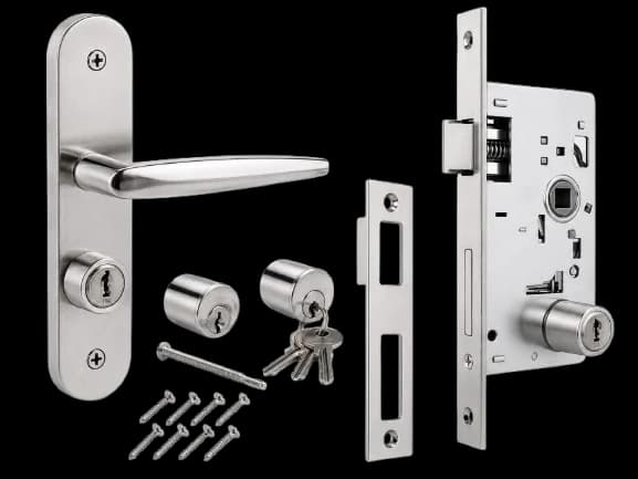 Fechadura Stam 1803/11 Espelho Inox 40mm com Cilindro Redondo